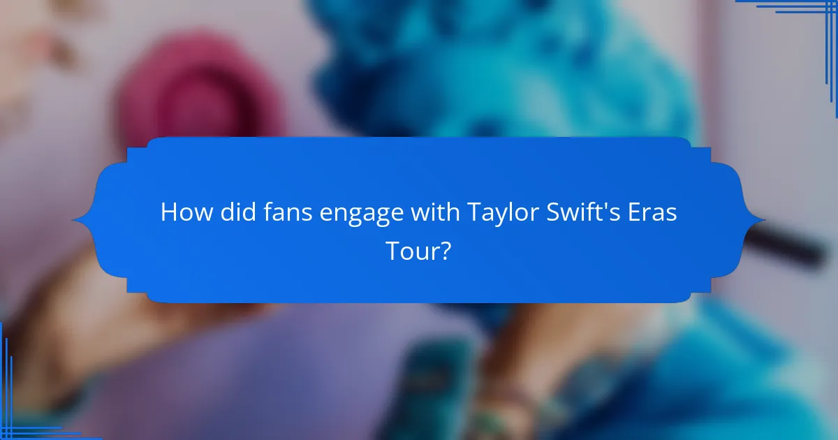 How did fans engage with Taylor Swift's Eras Tour?