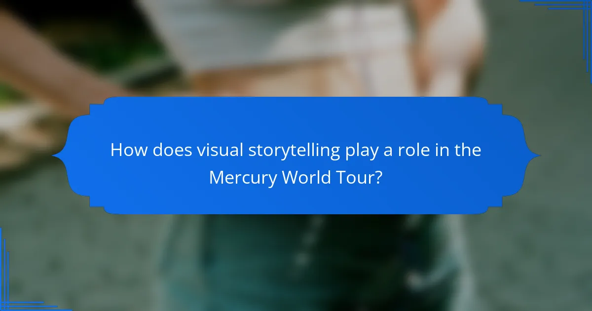 How does visual storytelling play a role in the Mercury World Tour?