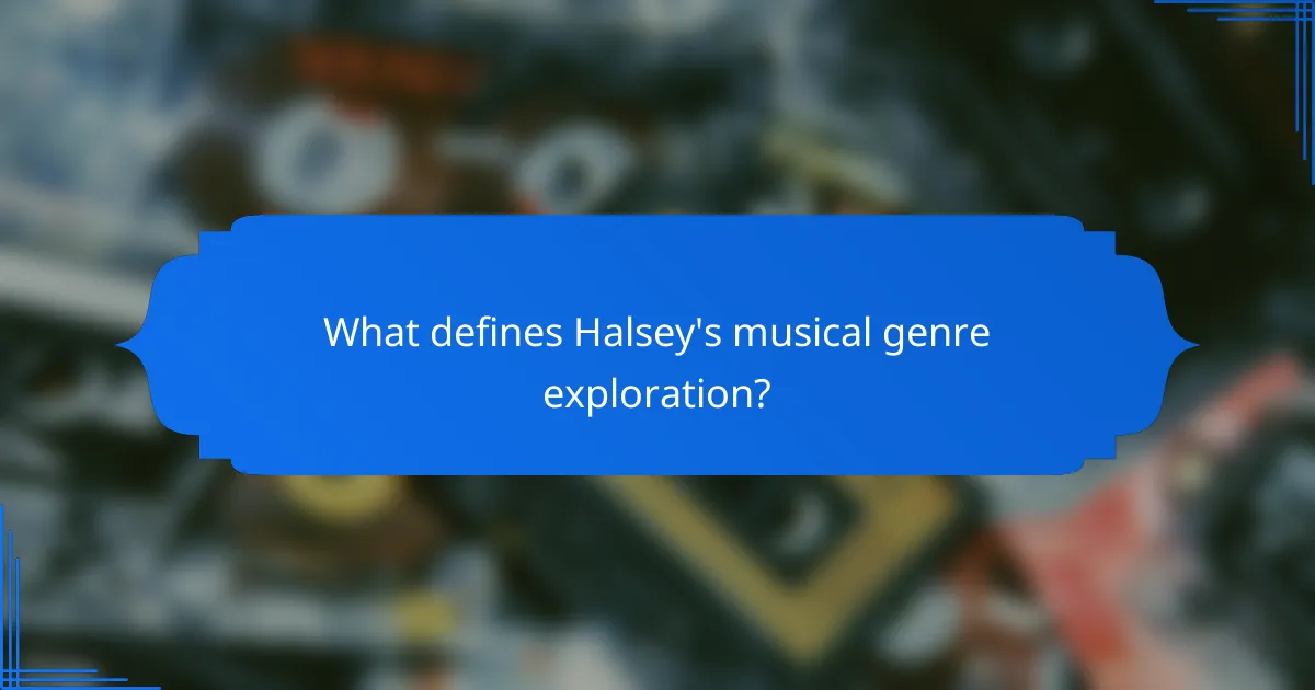 What defines Halsey's musical genre exploration?
